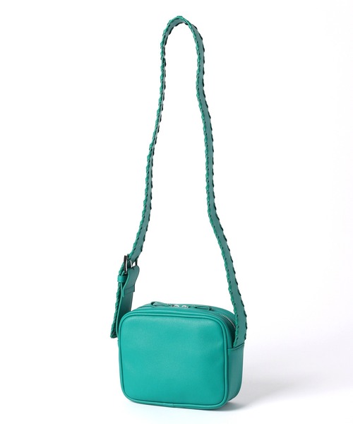 PAGEBOY（ページボーイ）の「ステッチスクエアショルダー（ショルダーバッグ・レディース・ブラック/グリーン・ONE SIZE）」の6枚目の写真