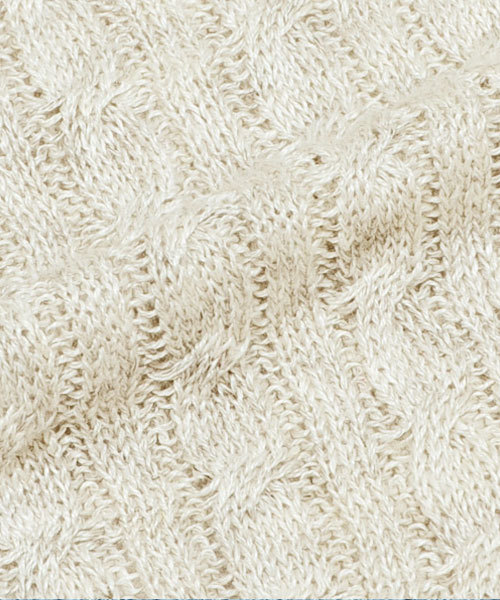 KATHARINE HAMNETT LONDON （キャサリンハムネットロンドン）の「TOP LINEN PULLOVER / トップリネンプルオーバーニット 半袖ニット（ニット/セーター・メンズ・ホワイト/グレー/ブルー/レッド・LARGE/MEDIUM）」の11枚目の写真