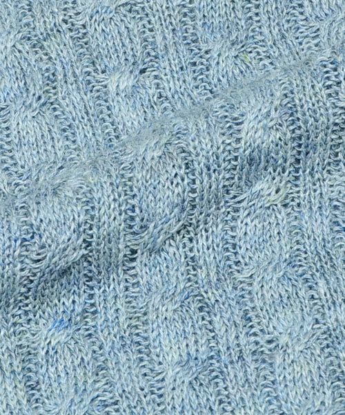 KATHARINE HAMNETT LONDON （キャサリンハムネットロンドン）の「TOP LINEN PULLOVER / トップリネンプルオーバーニット 半袖ニット（ニット/セーター・メンズ・ホワイト/グレー/ブルー/レッド・LARGE/MEDIUM）」の12枚目の写真