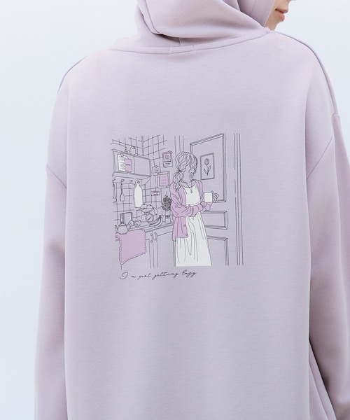 新品 取寄せ Honeys ハニーズ のパーカー イラストプリントパーカー 585 11 7351 を購入できます Honeys トップスイラスト プリントパーカー 熱い販売