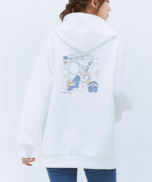 新品 取寄せ Honeys ハニーズ のパーカー イラストプリントパーカー 585 11 7351 を購入できます Honeys トップスイラスト プリントパーカー 熱い販売