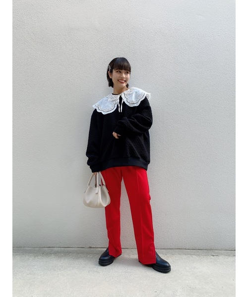 JUMELLE（ジュメロ）の「キルティングスウェット（スウェット・レディース・ブラック/ベージュ・FREE）」の20枚目の写真