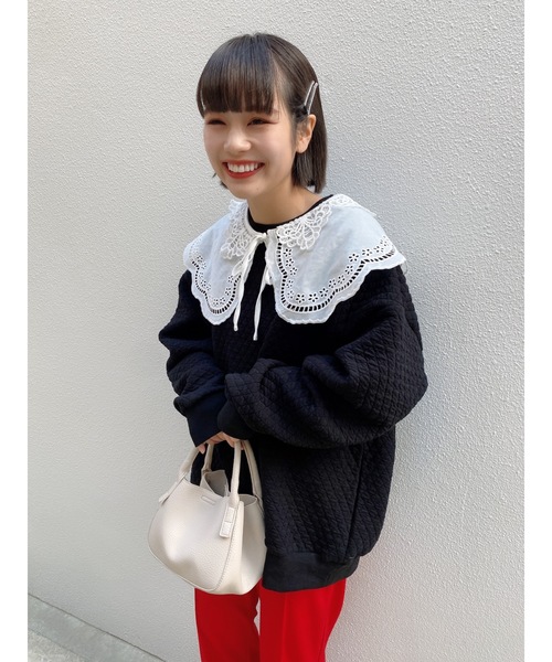 JUMELLE（ジュメロ）の「キルティングスウェット（スウェット・レディース・ブラック/ベージュ・FREE）」の22枚目の写真