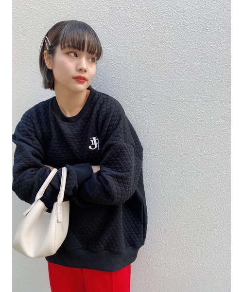 JUMELLE（ジュメロ）の「キルティングスウェット（スウェット・レディース・ブラック/ベージュ・FREE）」の13枚目の写真