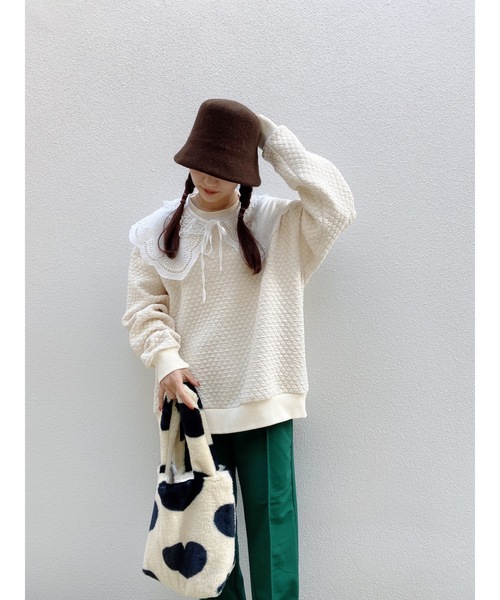 JUMELLE（ジュメロ）の「キルティングスウェット（スウェット・レディース・ブラック/ベージュ・FREE）」の10枚目の写真