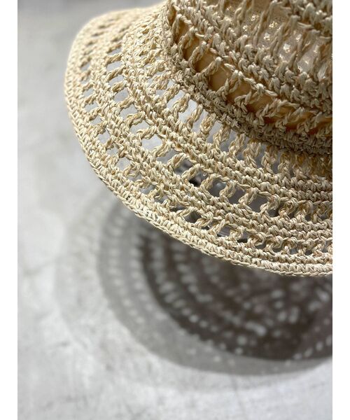 Ungrid（アングリッド）の「透かし編みHAT（ハット・レディース・ベージュ・FREE）」の4枚目の写真