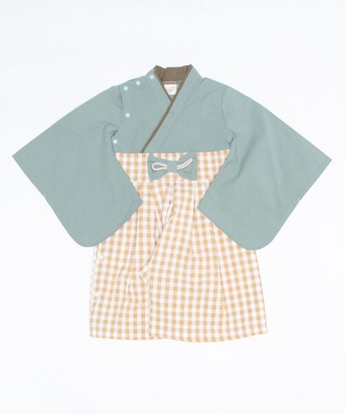 BABYDOLL(ベビードール)の「通販限定 袴ロンパース 6439B(ロンパース・キッズ・ブルー/グリーン・M(80-90cm)/S(70-80cm))」の12枚目の写真