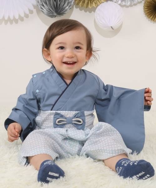 BABYDOLL(ベビードール)の「通販限定 袴ロンパース 6439B(ロンパース・キッズ・ブルー/グリーン・M(80-90cm)/S(70-80cm))」の17枚目の写真