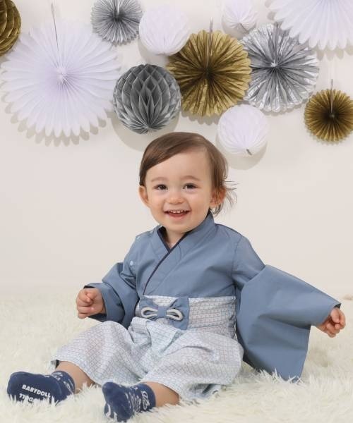 BABYDOLL(ベビードール)の「通販限定 袴ロンパース 6439B(ロンパース・キッズ・ブルー/グリーン・M(80-90cm)/S(70-80cm))」の20枚目の写真