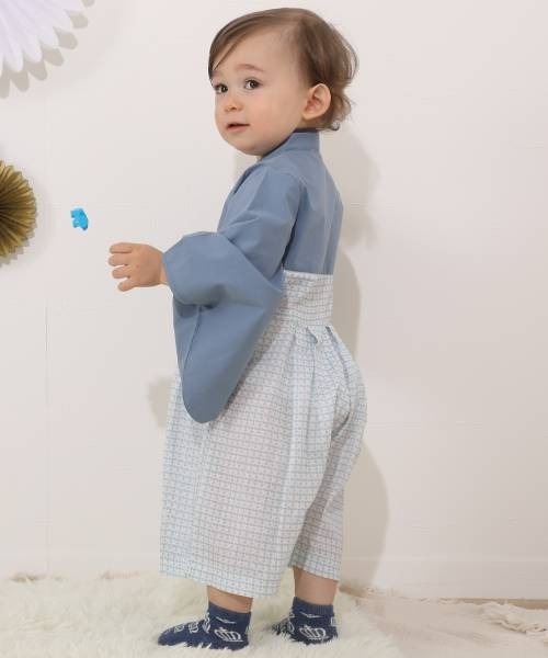 BABYDOLL(ベビードール)の「通販限定 袴ロンパース 6439B(ロンパース・キッズ・ブルー/グリーン・M(80-90cm)/S(70-80cm))」の14枚目の写真