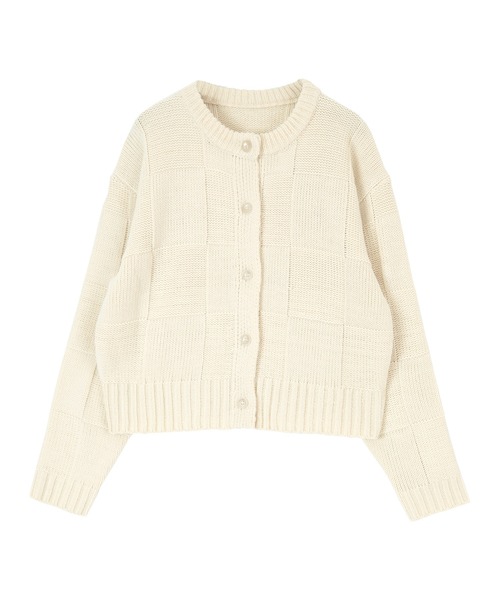 titivate（ティティベイト）の「ﾌﾞﾛｯｸ柄ﾆｯﾄｶｰﾃﾞｨｶﾞﾝ（カーディガン/ボレロ・レディース・アイボリー/グリーン/ネイビー・S/M/L）」の21枚目の写真