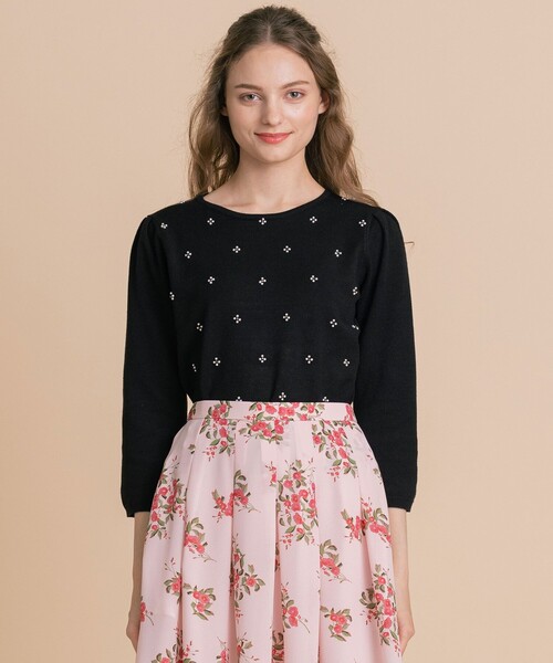TOCCA(トッカ)の「【洗える!】VALO PULLOVER プルオーバー(ニット/セーター・レディース・ブラック系/アイボリー系・MEDIUM/X-SMALL)」の13枚目の写真