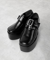 LOVEHUNTER（ラブハンター）の「LOVEHUNTER スクエアトゥ厚底バックルローファー（ローファー）」