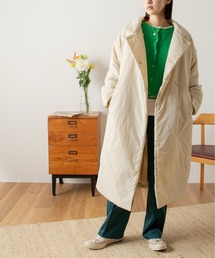 スタンド中綿ロングコート