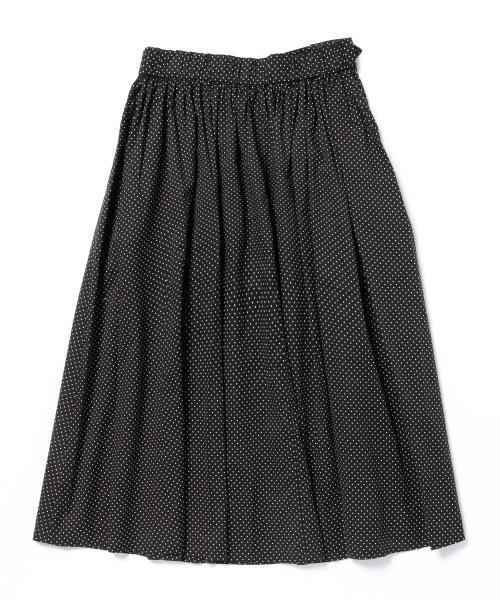 BEAMS BOY（ビームスボーイ）の「BEAMS BOY / ドット サイドボタン ギャザースカート（スカート・レディース・ブラック/ネイビー・ONE SIZE）」の8枚目の写真