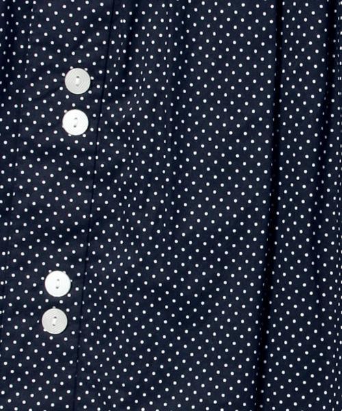 BEAMS BOY（ビームスボーイ）の「BEAMS BOY / ドット サイドボタン ギャザースカート（スカート・レディース・ブラック/ネイビー・ONE SIZE）」の3枚目の写真