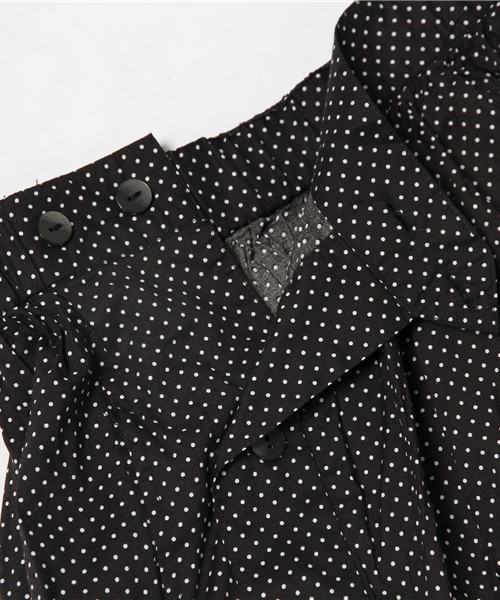 BEAMS BOY（ビームスボーイ）の「BEAMS BOY / ドット サイドボタン ギャザースカート（スカート・レディース・ブラック/ネイビー・ONE SIZE）」の10枚目の写真