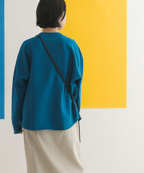 FORK&SPOON(フォークアンドスプーン)の「FORK&SPOON リサイクルヤーンスウェットプルオーバー(スウェット・レディース・チャコールグレー/アイボリー/ブルー系その他・ONE)」の11枚目の写真