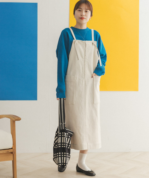 FORK&SPOON(フォークアンドスプーン)の「FORK&SPOON リサイクルヤーンスウェットプルオーバー(スウェット・レディース・チャコールグレー/アイボリー/ブルー系その他・ONE)」の14枚目の写真