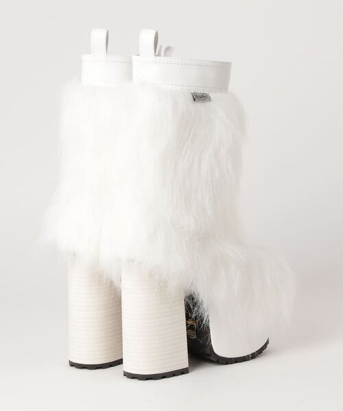 YOSUKE（ヨースケ）の「YOSUKE厚底ショートブーツ（ブーツ・レディース・ブラック/ブラック系その他/ホワイト・24.5cm/23.5cm/24.0cm/23.0cm/22.5cm）」の7枚目の写真