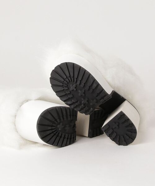 YOSUKE（ヨースケ）の「YOSUKE厚底ショートブーツ（ブーツ・レディース・ブラック/ブラック系その他/ホワイト・24.5cm/23.5cm/24.0cm/23.0cm/22.5cm）」の8枚目の写真