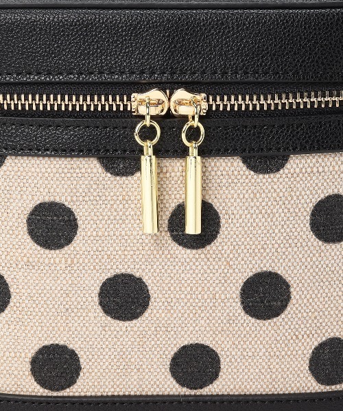 LITTLE ACCESSORIES(リトルアクセサリーズ)の「トップハンドルバニティーバッグ ショルダー付き ドット柄(ショルダーバッグ・レディース・ブラック/ホワイト/パープル・フリー)」の12枚目の写真
