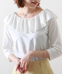 Cheek | 襟ラッフルカットソー(Tシャツ/カットソー)