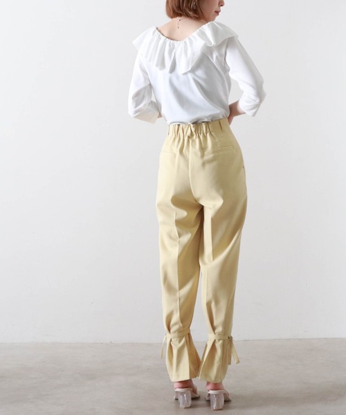 Cheek(チーク)の「襟ラッフルカットソー(Tシャツ/カットソー・レディース・ベージュ/ミント/オフホワイト・MEDIUM)」の6枚目の写真