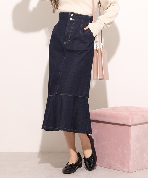 ブランド古着 デニムロングスカート デニムスカート One After Another Nice Claup ワンアフターアナザーナイスクラップ のファッション通販 Zozoused