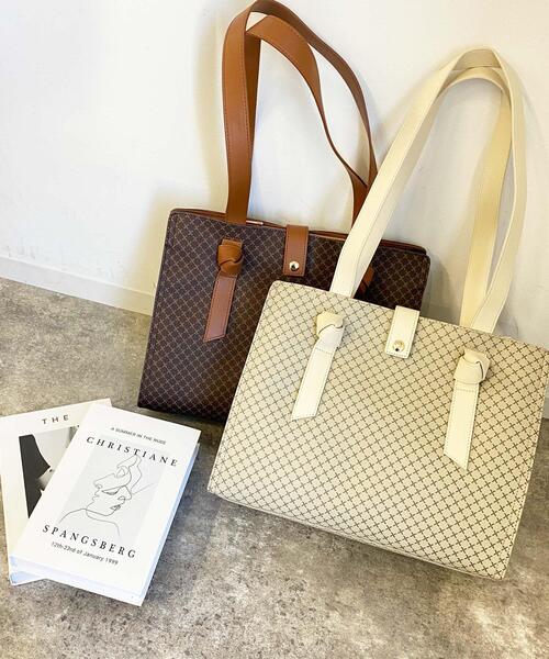 INGNI(イング)の「ベルトハンドルトートBAG(トートバッグ・レディース・ブラウン/ベージュ・ONE SIZE)」の6枚目の写真