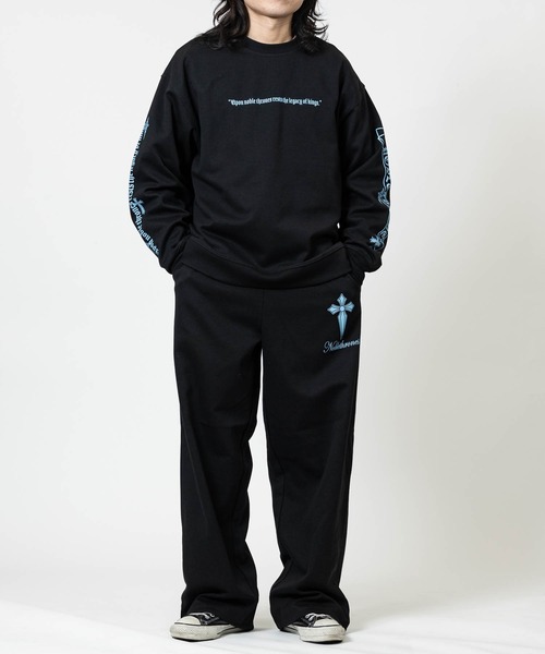 JOHN'S CLOSET（ジョンズクローゼット）の「【13】クロスデザインプリント スウェットパンツ（スウェットパンツ・メンズ・ベージュ/ライトグリーン/ライトピンク/ライトパープル・MEDIUM/LARGE）」の17枚目の写真