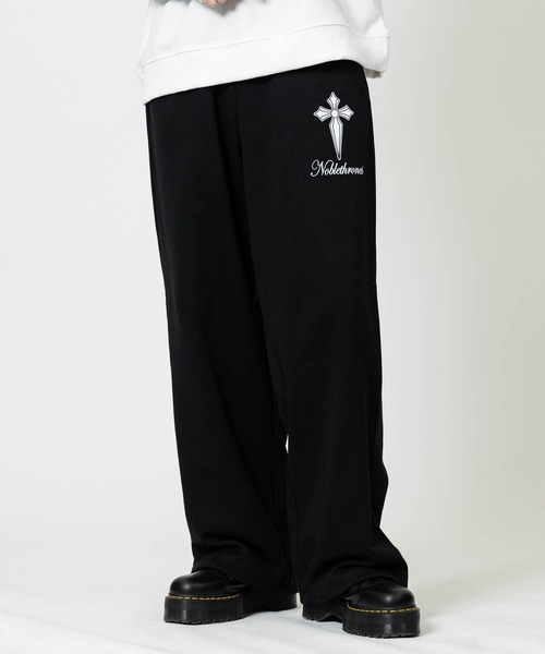 JOHN'S CLOSET（ジョンズクローゼット）の「【13】クロスデザインプリント スウェットパンツ（スウェットパンツ・メンズ・ベージュ/ライトグリーン/ライトピンク/ライトパープル・MEDIUM/LARGE）」の5枚目の写真