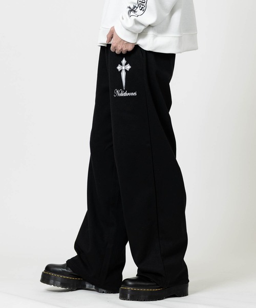 JOHN'S CLOSET（ジョンズクローゼット）の「【13】クロスデザインプリント スウェットパンツ（スウェットパンツ・メンズ・ベージュ/ライトグリーン/ライトピンク/ライトパープル・MEDIUM/LARGE）」の7枚目の写真