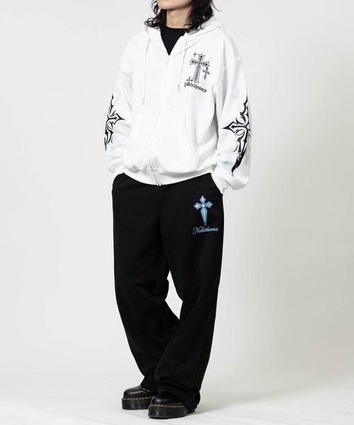 JOHN'S CLOSET（ジョンズクローゼット）の「【13】クロスデザインプリント スウェットパンツ（スウェットパンツ・メンズ・ベージュ/ライトグリーン/ライトピンク/ライトパープル・MEDIUM/LARGE）」の22枚目の写真