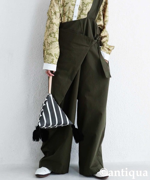 antiqua(アンティカ)の「×オールシーズン着回せる!アシメオールインワン(つなぎ/オールインワン・レディース・ブラック/カーキ/オレンジ・FREE)」の13枚目の写真