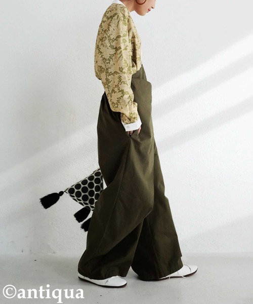 antiqua(アンティカ)の「×オールシーズン着回せる!アシメオールインワン(つなぎ/オールインワン・レディース・ブラック/カーキ/オレンジ・FREE)」の16枚目の写真