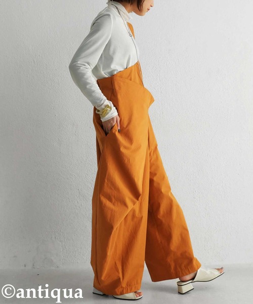 antiqua(アンティカ)の「×オールシーズン着回せる!アシメオールインワン(つなぎ/オールインワン・レディース・ブラック/カーキ/オレンジ・FREE)」の21枚目の写真