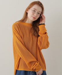 DOUBLE NAME | 前後2WAY 袖ラインメッシュ編みプルオーバー(ニット/セーター)