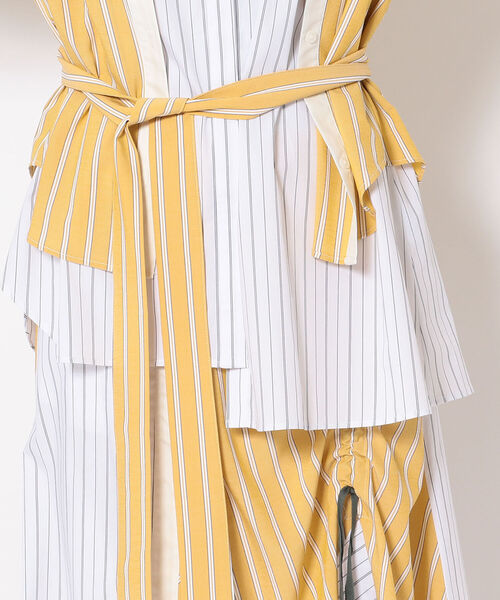 AULA AILA（アウラアイラ）の「【別注】AULA AILA/アウラアイラ/ストライプコンビシャツ（シャツ/ブラウス・レディース・イエロー・FREE）」の11枚目の写真
