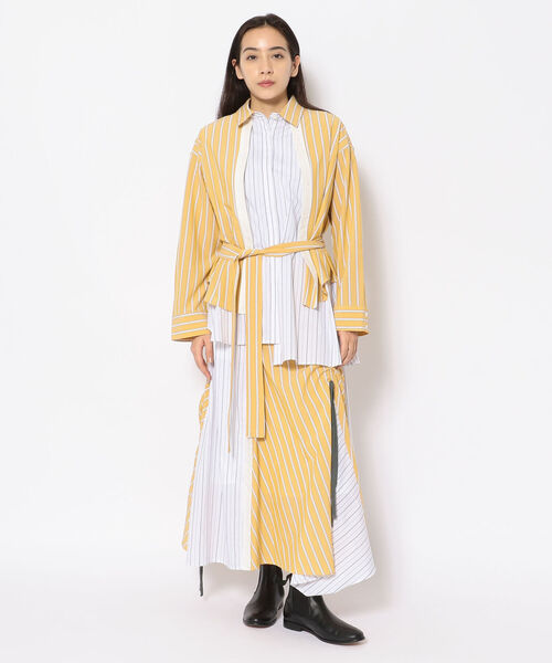 AULA AILA（アウラアイラ）の「【別注】AULA AILA/アウラアイラ/ストライプコンビシャツ（シャツ/ブラウス・レディース・イエロー・FREE）」の12枚目の写真