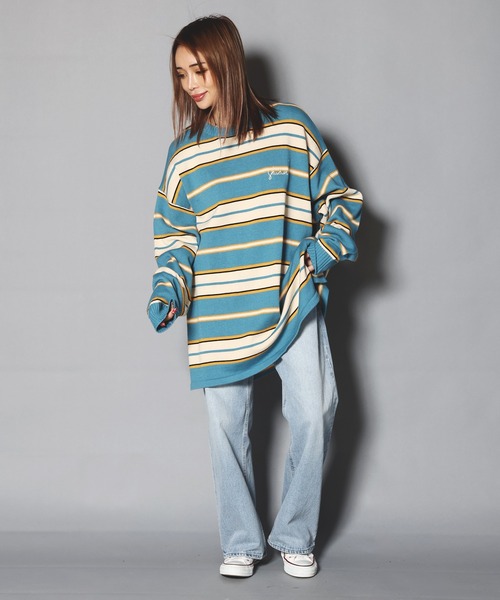 SKOOKUM（スクーカム）の「SKOOKUM×JEマルチボーダークルースプリングニット（ニット/セーター・メンズ・ネイビー/サックスブルー/ブルー/グリーン・M/L）」の20枚目の写真