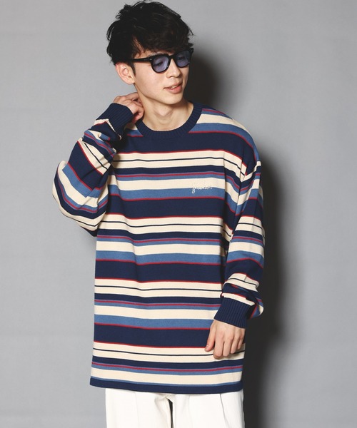 SKOOKUM（スクーカム）の「SKOOKUM×JEマルチボーダークルースプリングニット（ニット/セーター・メンズ・ネイビー/サックスブルー/ブルー/グリーン・M/L）」の14枚目の写真