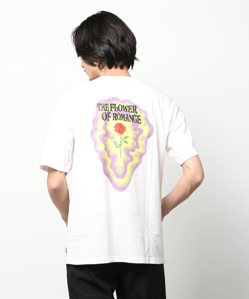 MYne（マイン）の「【MYne】Rose Flower Printed Half Sleeve T-shirt（Tシャツ/カットソー・メンズ・ホワイト/ブラック・S/M/L）」の5枚目の写真