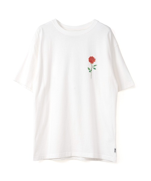 MYne（マイン）の「【MYne】Rose Flower Printed Half Sleeve T-shirt（Tシャツ/カットソー・メンズ・ホワイト/ブラック・S/M/L）」の12枚目の写真
