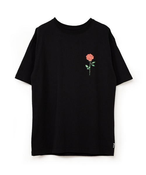 MYne（マイン）の「【MYne】Rose Flower Printed Half Sleeve T-shirt（Tシャツ/カットソー・メンズ・ホワイト/ブラック・S/M/L）」の14枚目の写真