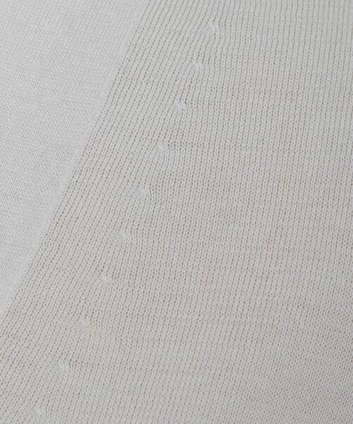 Drawer（ドゥロワー）の「＜Drawer（ドゥロワー）＞ 18GコットンシルクVネックカーディガン（カーディガン/ボレロ・レディース・ライトグレー/ホワイト・1/2）」の8枚目の写真