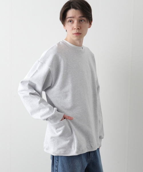 B.C STOCK(ベーセーストック)の「CARRY PKT SWEAT(Tシャツ/カットソー・メンズ・ホワイト/グリーン/スミクロ・MEDIUM/LARGE)」の2枚目の写真