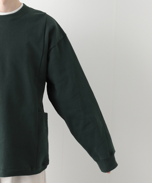 B.C STOCK(ベーセーストック)の「CARRY PKT SWEAT(Tシャツ/カットソー・メンズ・ホワイト/グリーン/スミクロ・MEDIUM/LARGE)」の16枚目の写真