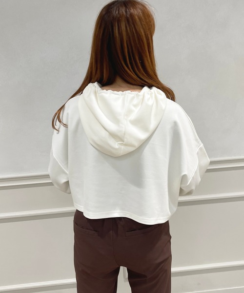 apres jour(アプレジュール)の「ポンチショート丈パーカー【ZOZOTOWN限定アイテム】(パーカー・レディース・ライトベージュ/アイボリー/ライトブルー/ピンク・フリー/X-LARGE)」の10枚目の写真