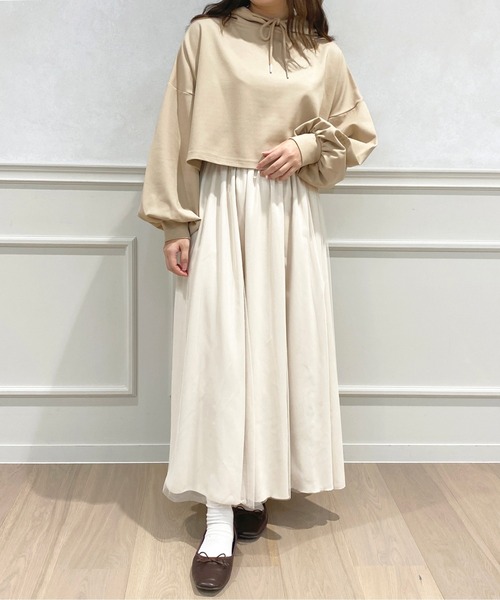 apres jour(アプレジュール)の「ポンチショート丈パーカー【ZOZOTOWN限定アイテム】(パーカー・レディース・ライトベージュ/アイボリー/ライトブルー/ピンク・フリー/X-LARGE)」の20枚目の写真